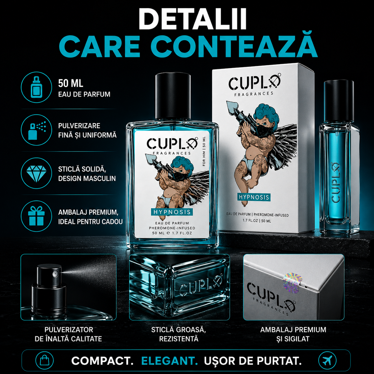 Parfum cu Feromoni pentru Bărbați Hypnosis, 50 ml – Eau de Parfum Masculin