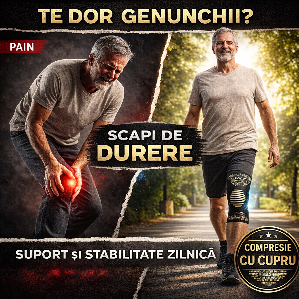 Mergi Din Nou Fără Durere — Genunchiere cu Cupru pentru Susținere Articulară