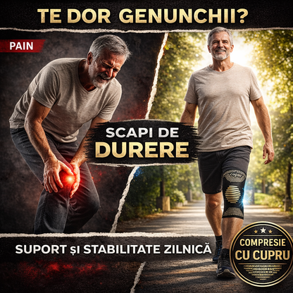 Mergi Din Nou Fără Durere — Genunchiere cu Cupru pentru Susținere Articulară