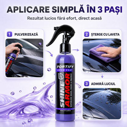 Spray Polish Ceramic Auto 3x – Aplici, ștergi și gata: luciu tip oglindă + protecție hidrofobă