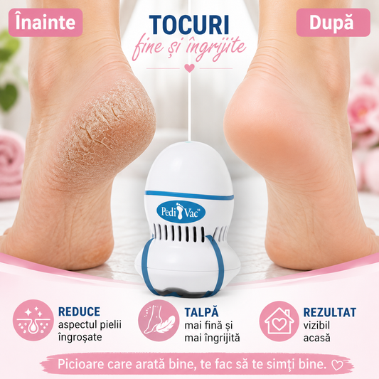 Aparat Electric pentru Îndepărtarea Pielii Îngroșate și a Calusului de pe Călcâie – PediVac