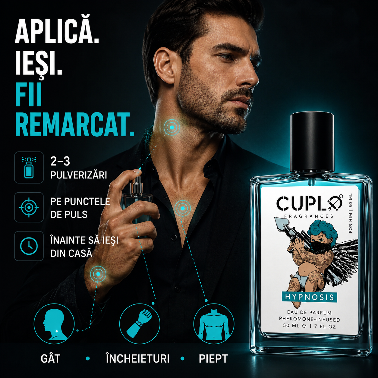Parfum cu Feromoni pentru Bărbați Hypnosis, 50 ml – Eau de Parfum Masculin