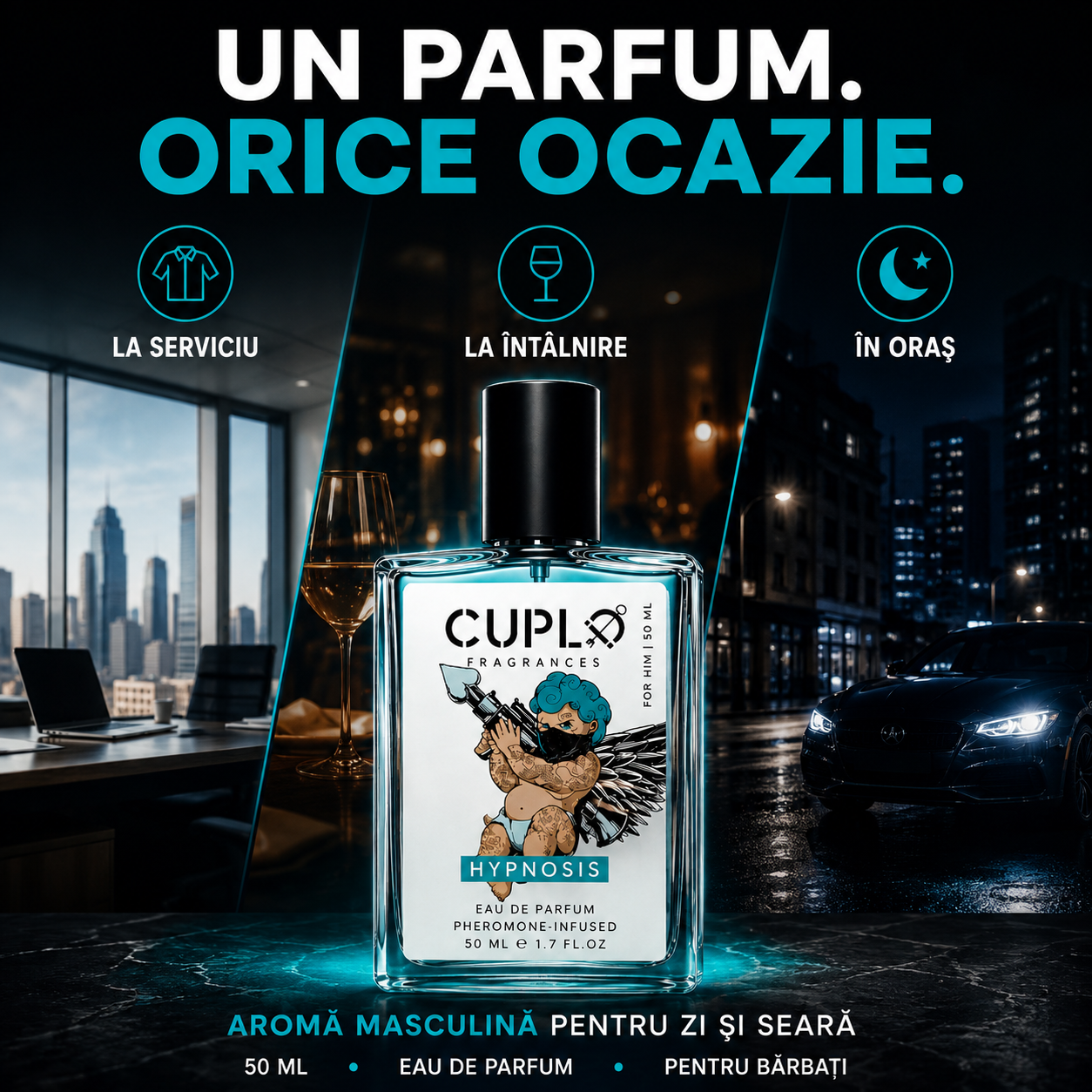 Parfum cu Feromoni pentru Bărbați Hypnosis, 50 ml – Eau de Parfum Masculin