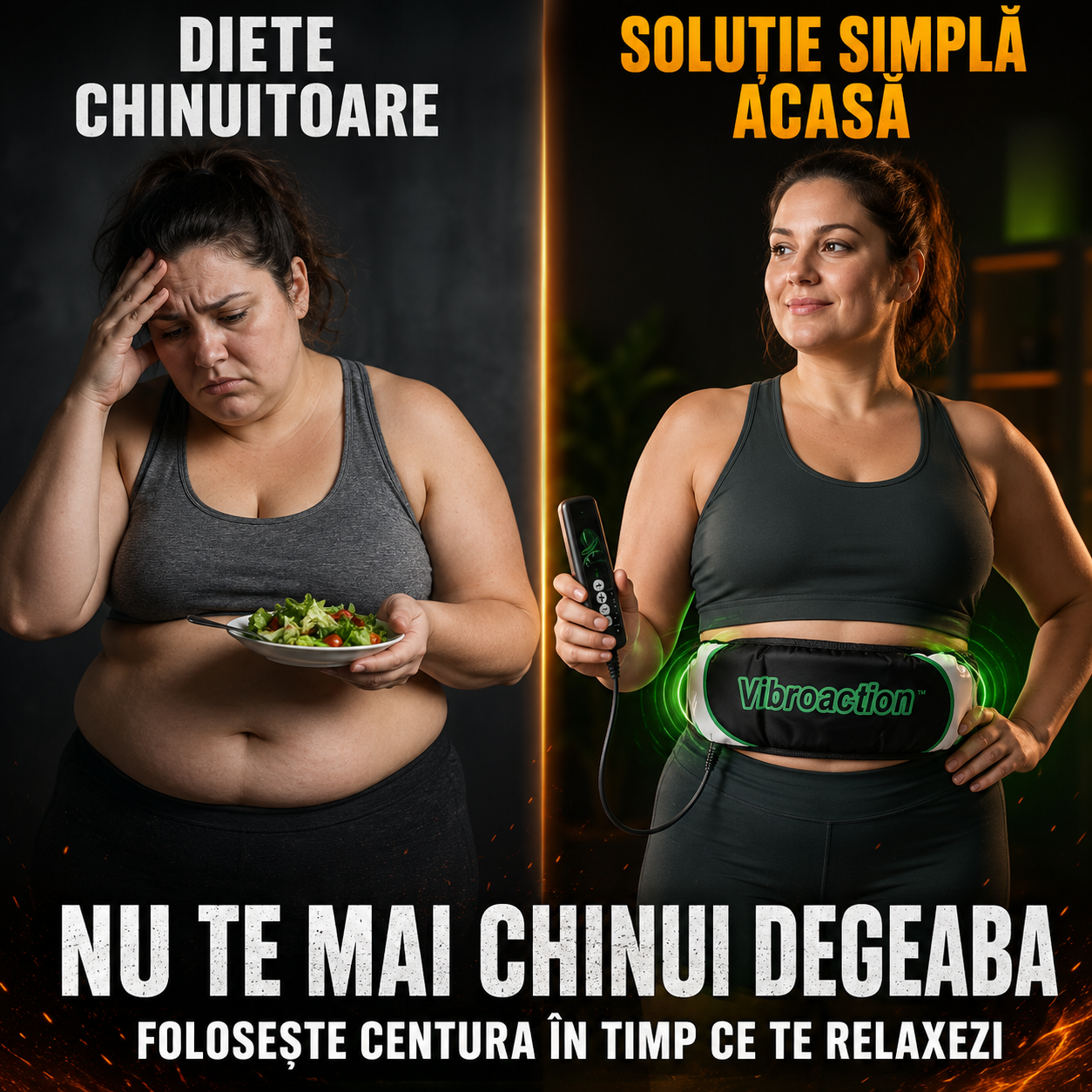 Centură de Masaj Vibrații pentru Slăbit — Rezultate în 30 Zile