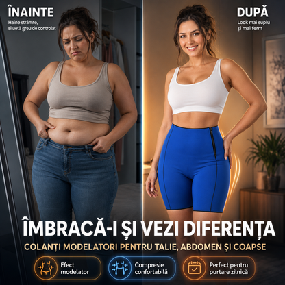Colanți pentru Slăbit cu Talie Înaltă – Modelează Abdomenul și Coapsele