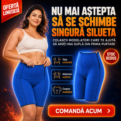 Colanți pentru Slăbit cu Talie Înaltă – Modelează Abdomenul și Coapsele