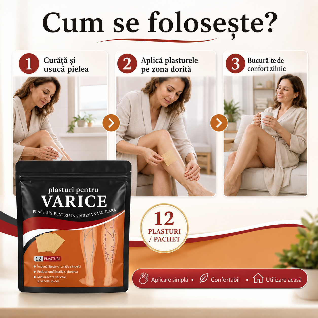 Plasturi pentru Varice – Ameliorează Durerile și Greutatea în Picioare