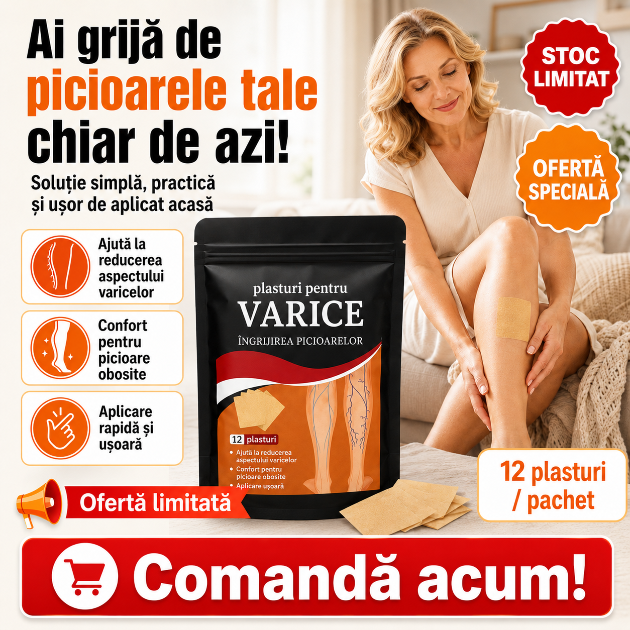 Plasturi pentru Varice – Ameliorează Durerile și Greutatea în Picioare