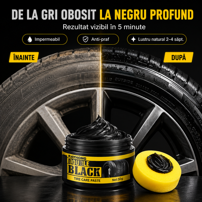 Pastă Întreținere Anvelope – Soluție pentru Luciu, Protecție UV și Negru Intens