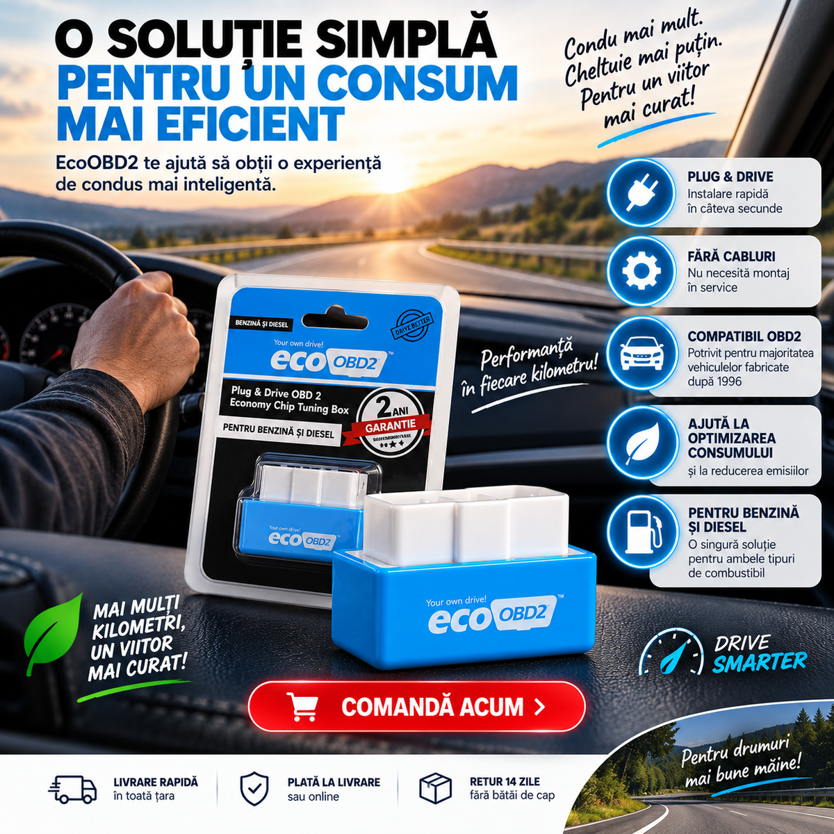 Dispozitiv OBD2 pentru Optimizarea Consumului