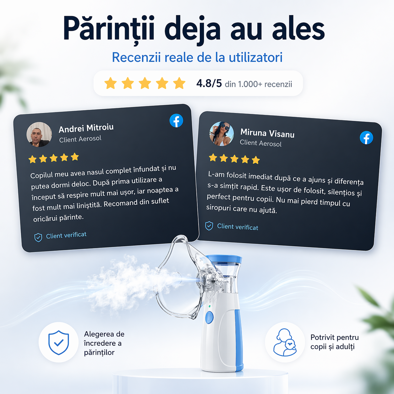 Aerosol pentru Copii și Adulți – Soluție eficientă pentru respirație