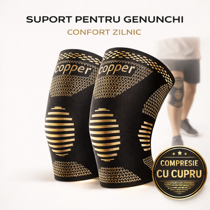 Mergi Din Nou Fără Durere — Genunchiere cu Cupru pentru Susținere Articulară