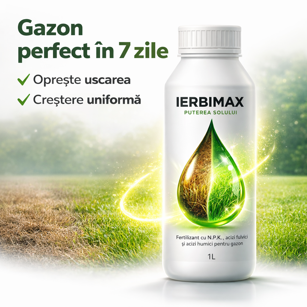 IerbiMax – Repară gazonul uscat și îl face verde în 7 zile