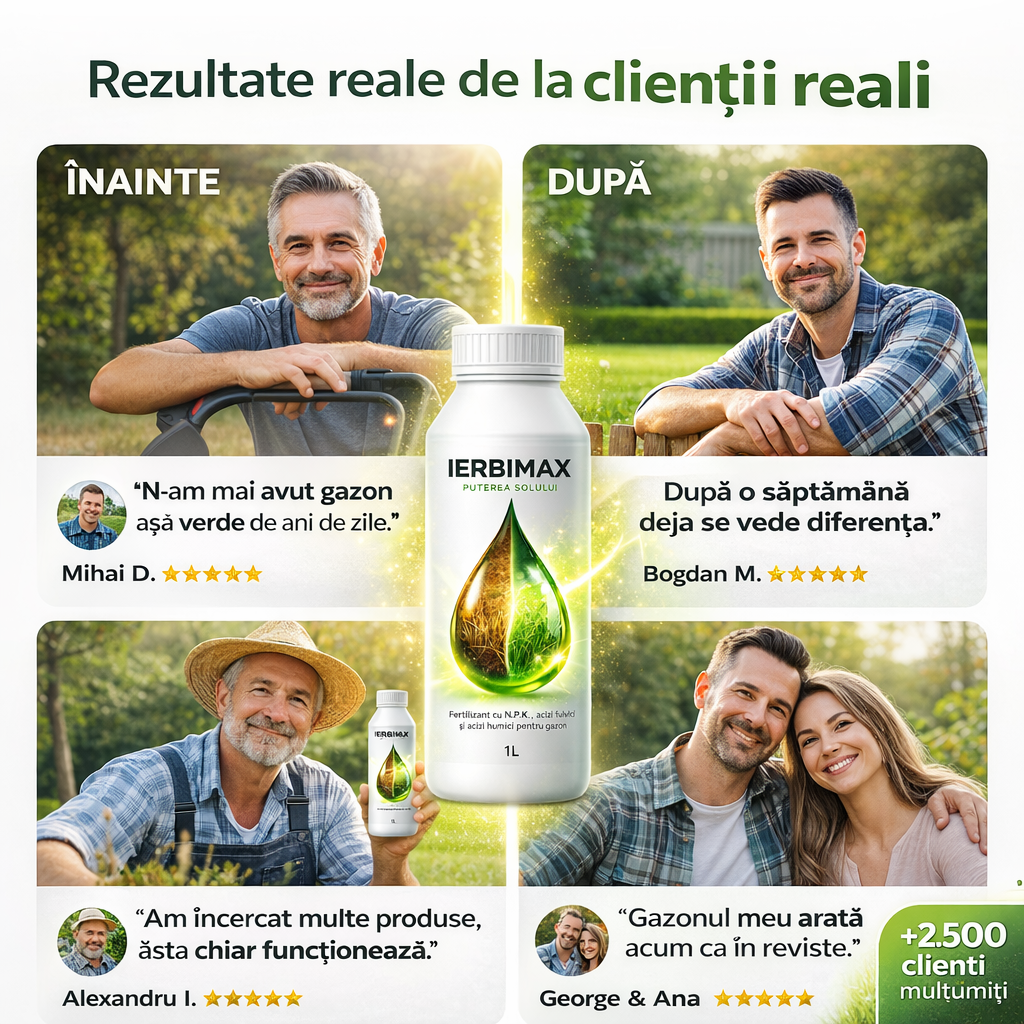 IerbiMax – Repară gazonul uscat și îl face verde în 7 zile