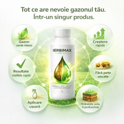 IerbiMax – Repară gazonul uscat și îl face verde în 7 zile