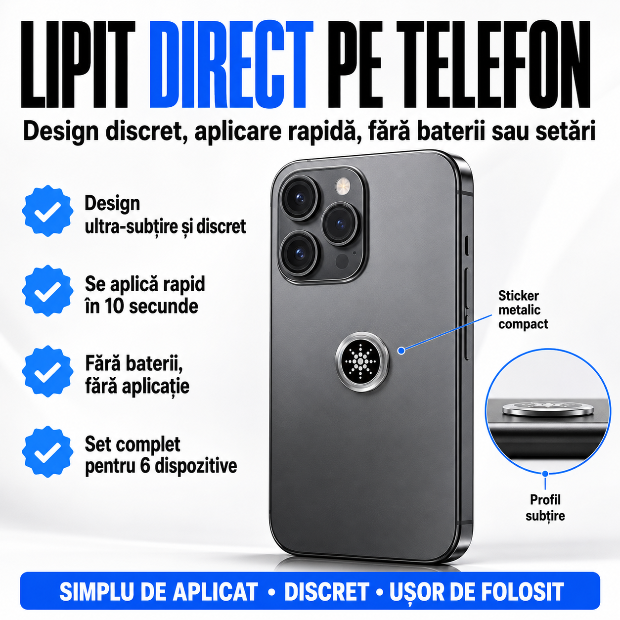 🛡️ Scut Anti-Radiații – Protecție Telefon, Tabletă, Laptop | Set 6 Bucăți