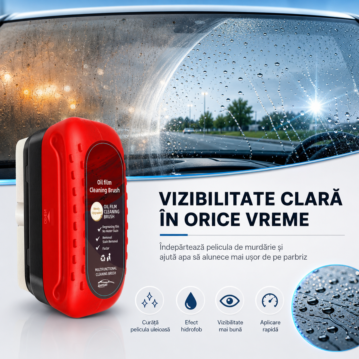 Set 3x Perii Anti-Abur – Vizibilitate clară instant, fără ștergere repetată