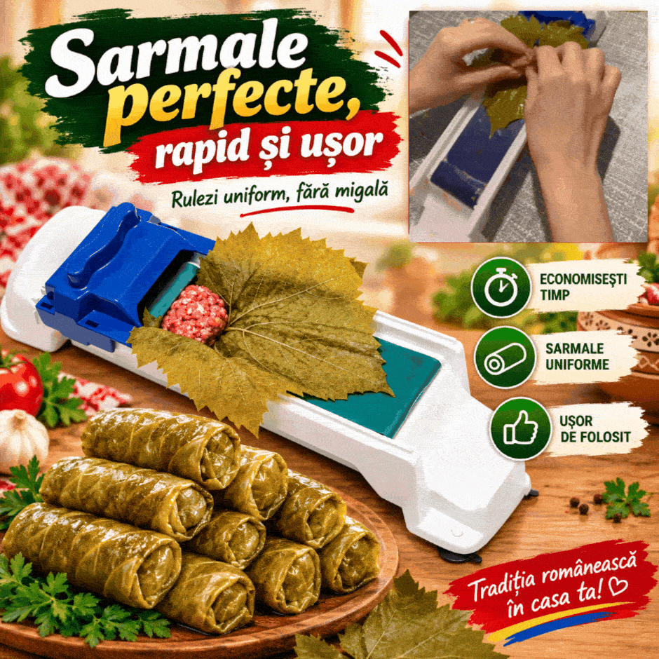 Aparat Manual pentru Sarmale – Rulare Rapidă și Ușoară