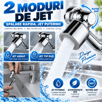 Cap de Robinet Rotativ 360° cu 2 Moduri de Jet – Pentru Bucătărie și Baie