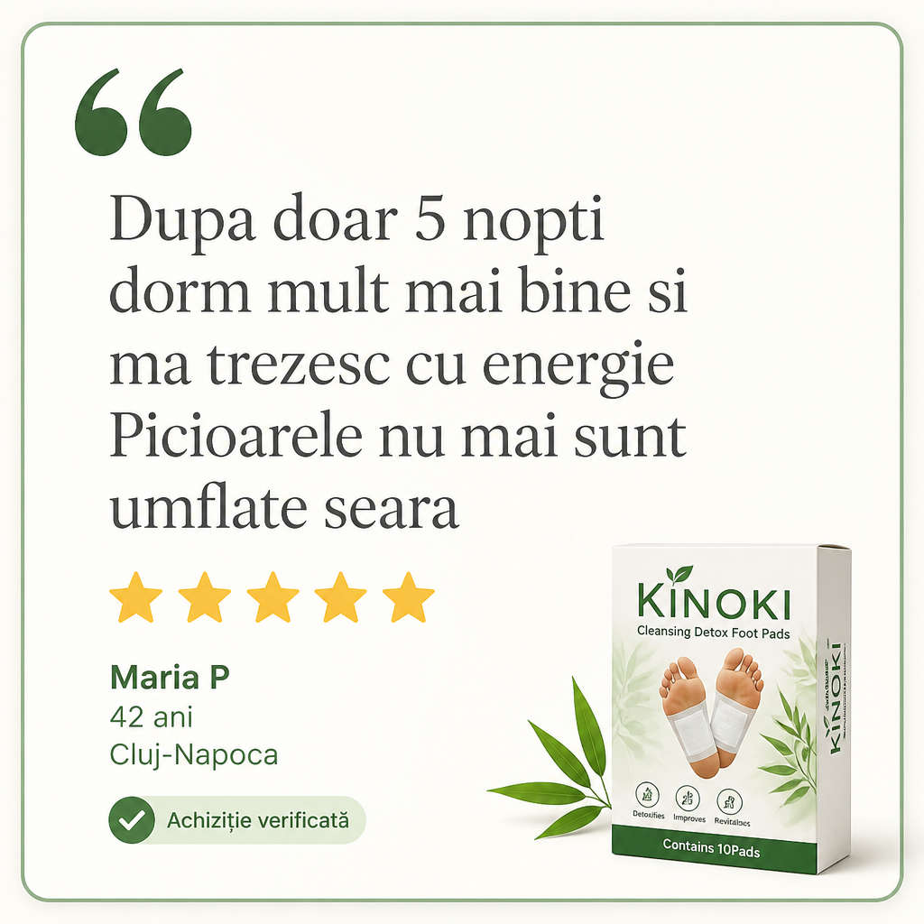 Plasturi Detox — Curatare Naturala a Organismului prin Talpi (10 buc)