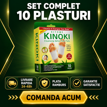 Plasturi Detox — Curatare Naturala a Organismului prin Talpi (10 buc)