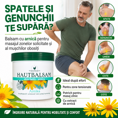 Balsam Herbamedicus cu Arnica – Pentru Spate, Genunchi, Umeri și Mușchi Obosiți, 250 ml