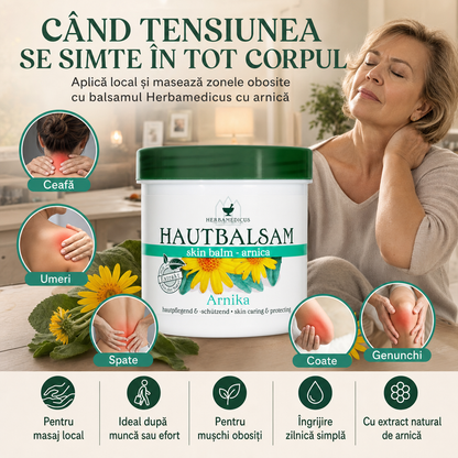 Balsam Herbamedicus cu Arnica – Pentru Spate, Genunchi, Umeri și Mușchi Obosiți, 250 ml