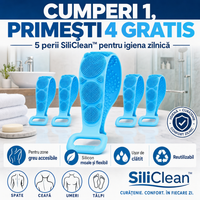 SiliClean™ – Perie Flexibilă din Silicon pentru Spate și Corp, 1+4 GRATIS
