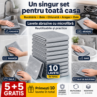 CleanPro™ Lavete Abrazive pentru Curățenie – 10 Bucăți, 5+5 GRATIS