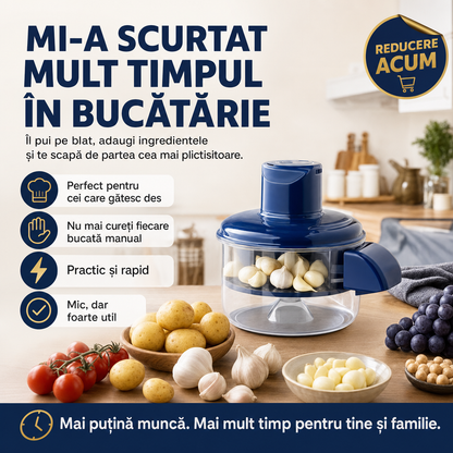 PeelPro™ – Aparat Automat de Decojit pentru Usturoi, Fructe și Legume Mici
