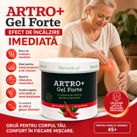 Artro+ Gel Forte™ – Gel cu Efect de Încălzire pentru Masaj și Relaxare, cu Chili și Gheara Diavolului, 250 ml