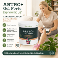 Artro+ Gel Forte™ – Gel pentru Masaj, Relaxare Musculară și Confort Articular, 250 ml
