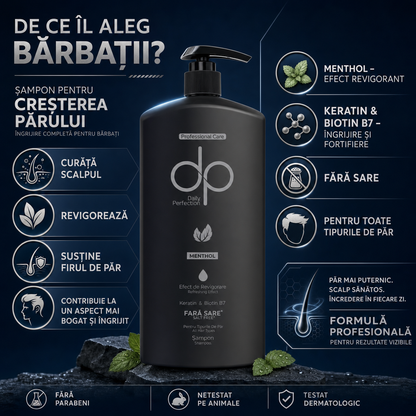 GrowMen™ – Șampon Fortifiant pentru Bărbați, cu Biotină și Keratină