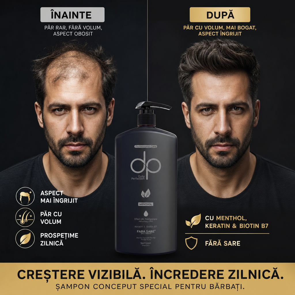 GrowMen™ – Șampon Fortifiant pentru Bărbați, cu Biotină și Keratină