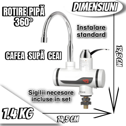Robinet Electric Inteligent – Apă Caldă Imediat, Economie la Facturi