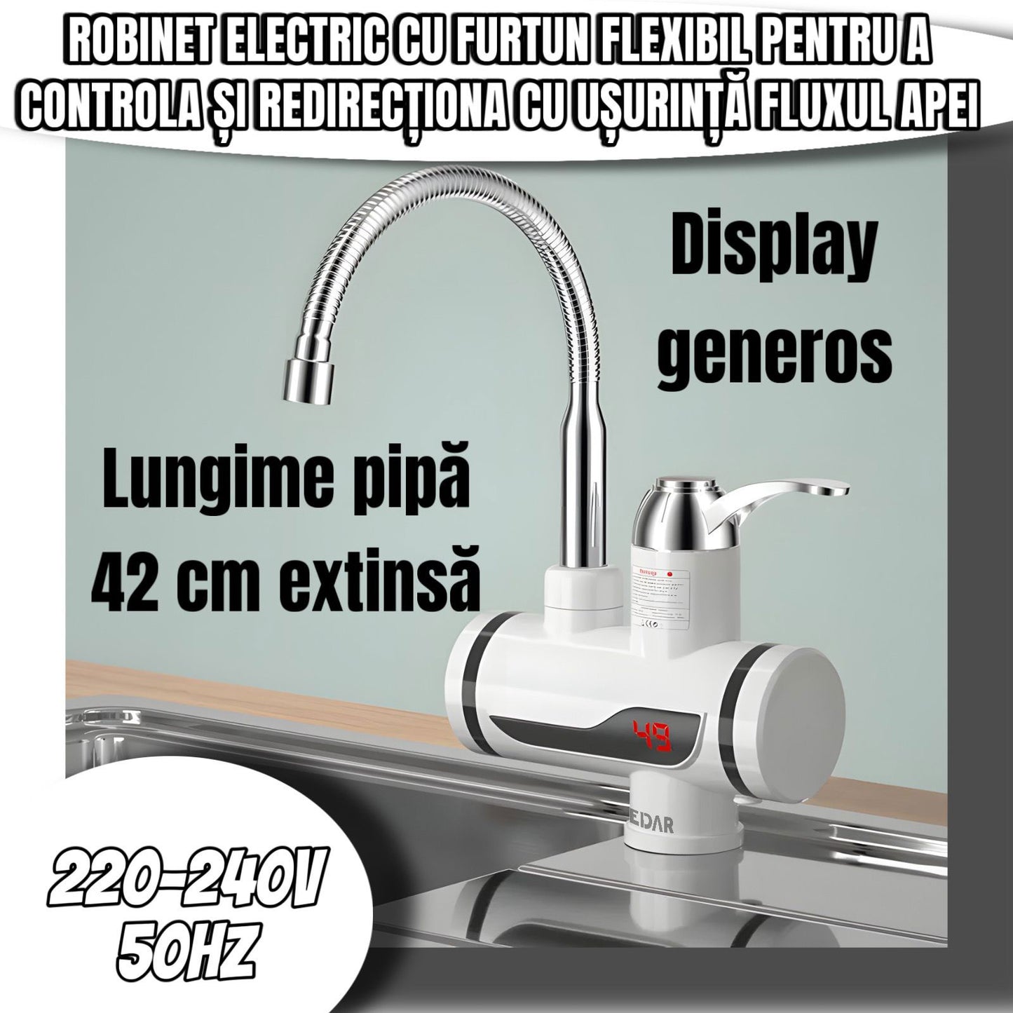 Robinet Electric Inteligent – Apă Caldă Imediat, Economie la Facturi